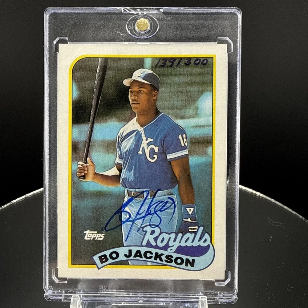 1989 Topps BO JACKSON Kansas City Royals Baseball Card #540 Autographed /300